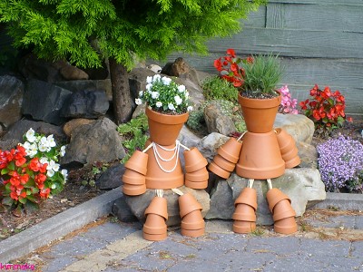 bloempot mannetjes.…